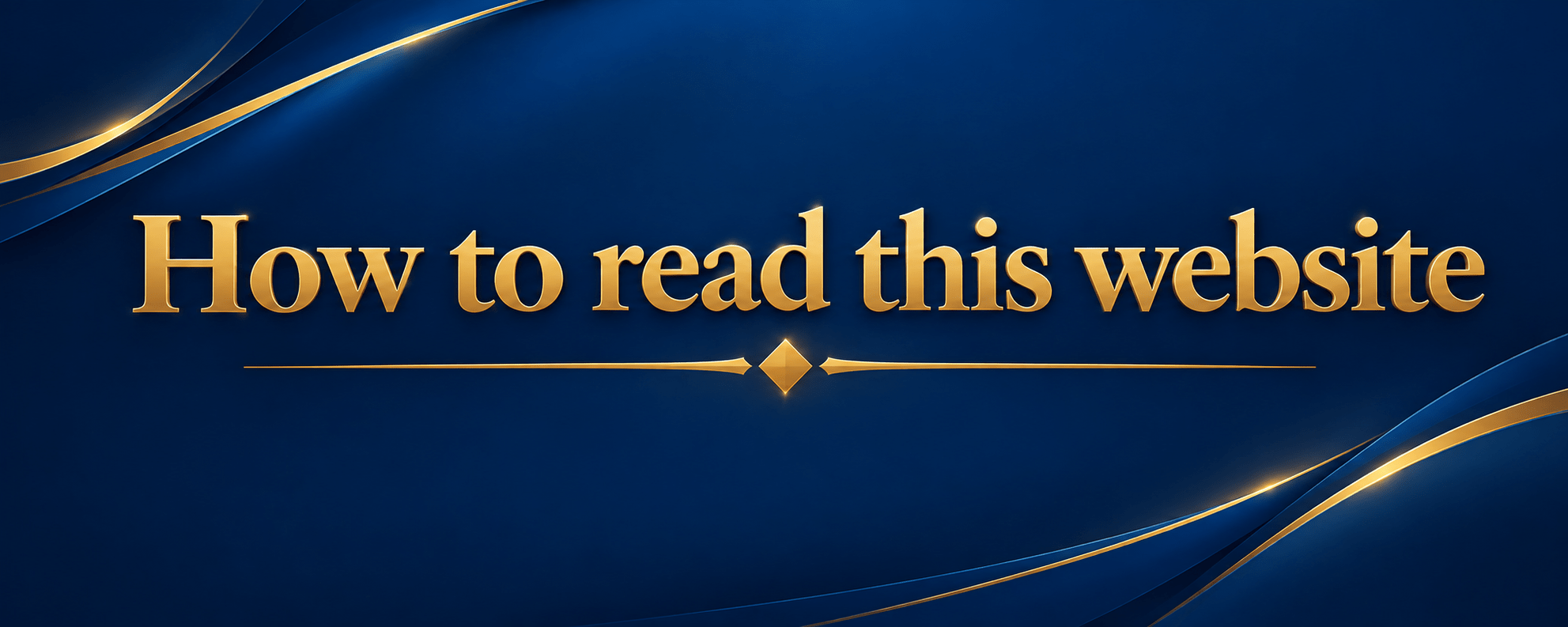 How to read this website